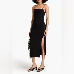 Enza Costa Black Jersey Midi Slip Dress size XS women